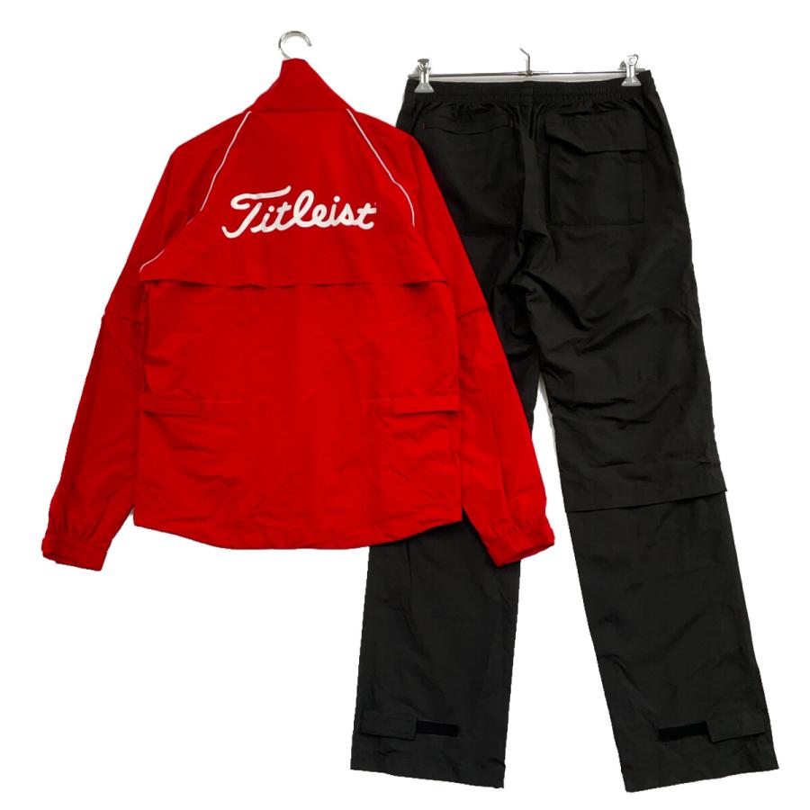タイトリスト　Titleist レインウェア Ｌサイズ上下セット 収納袋付　中古 Titleist（タイトリスト） coco 中古 メンズ レインウエア L 赤×黒