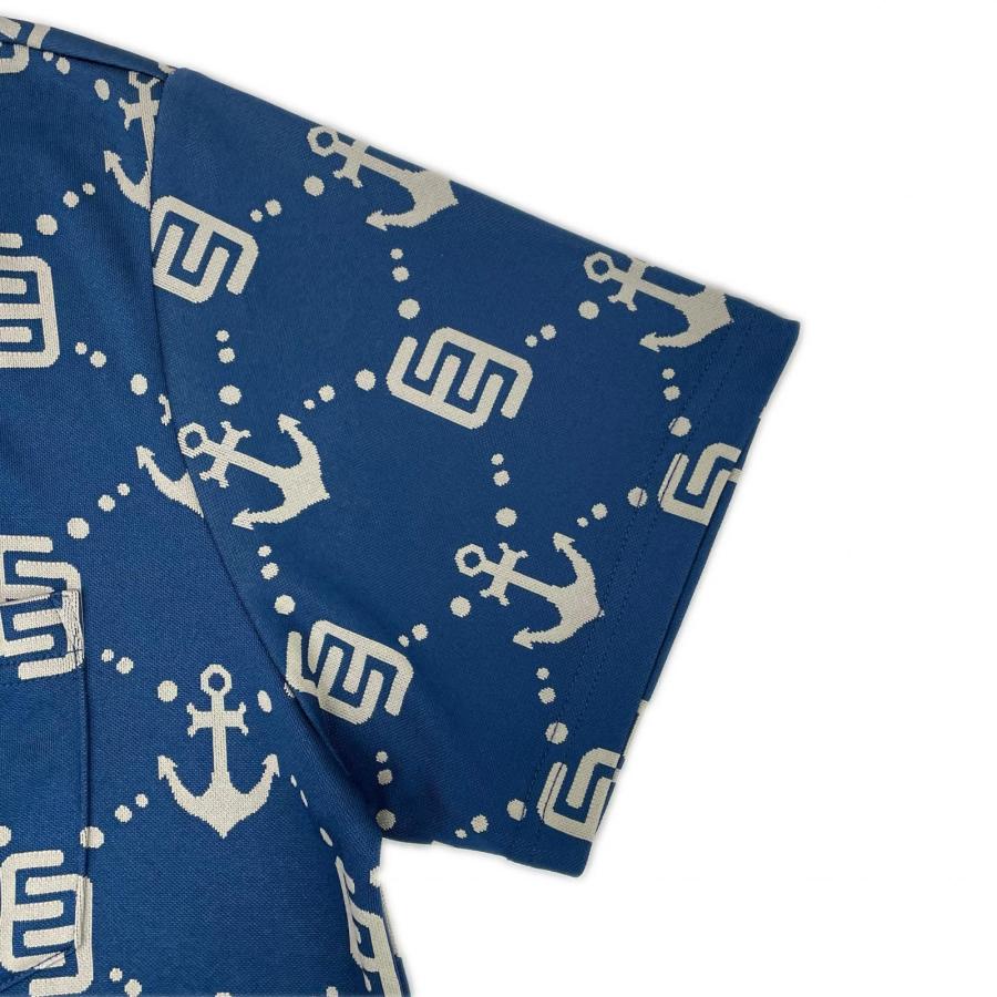 coco 中古 ムータマリン muta MARINE メンズ 半袖ポロシャツ 4(S) ネイビー 総柄 muta MARINE GOLF（ムータマリンゴルフ） coco 中古 ムータマリン muta