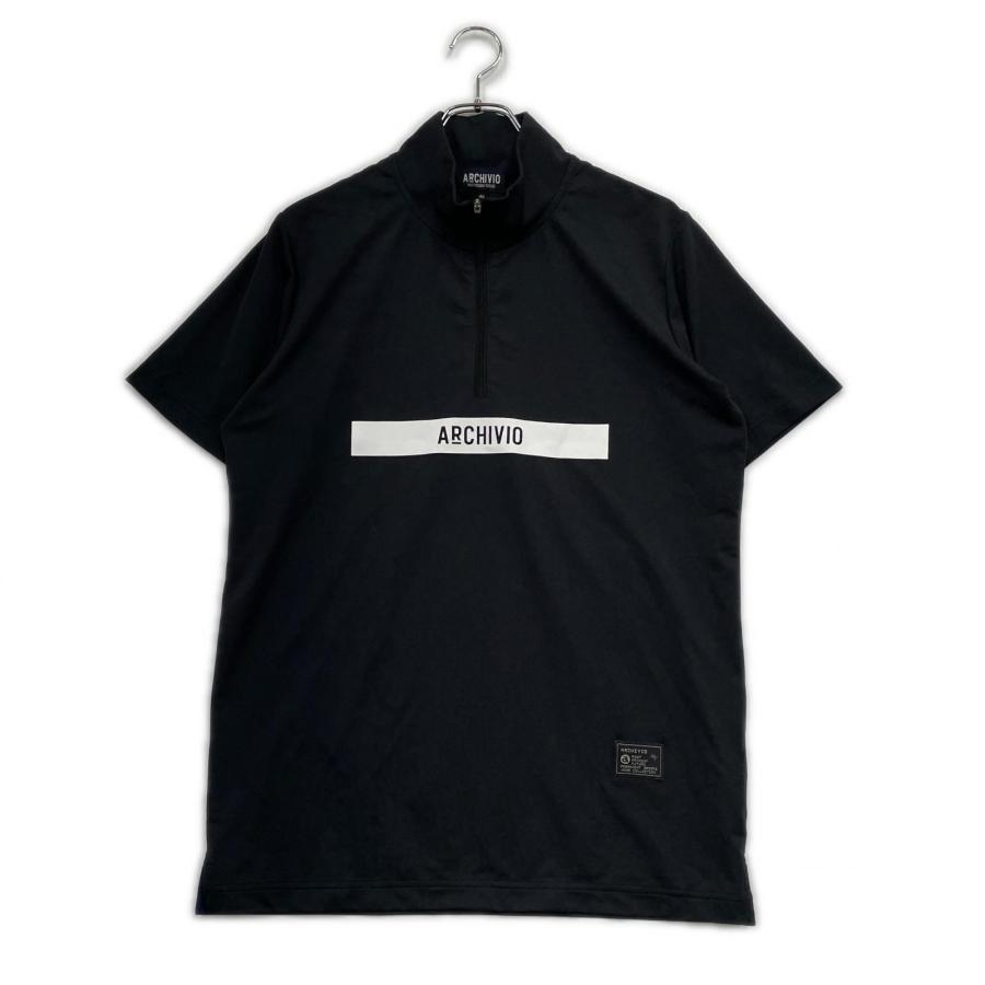 ARCHIVIO ブラックー ハーフジップシャツ 48 archivio（アルチビオ） coco 中古 メンズ 半袖シャツ 48(L) 紺