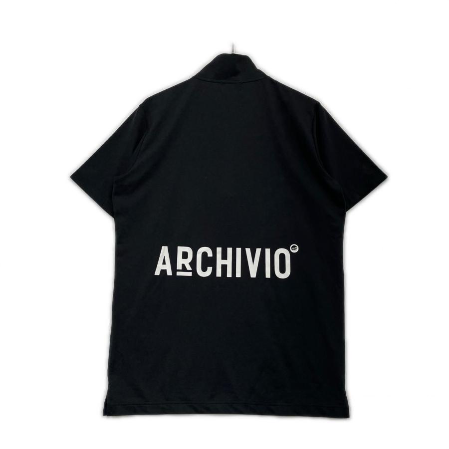 ARCHIVIO ブラックー ハーフジップシャツ 48 archivio（アルチビオ） coco 中古 メンズ 半袖シャツ 48(L) 紺