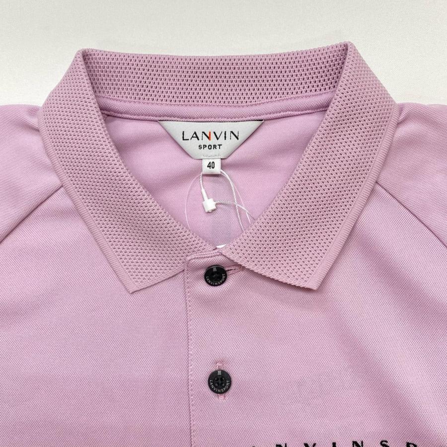 coco 未使用品 ランバンスポール LANVIN SPORT メンズ 半袖ポロシャツ 40(M) ライトパープル ピンク系 UVカット 薄紫 LANVIN（ランバン） coco 未使用品 ランバンスポール メンズ 半袖