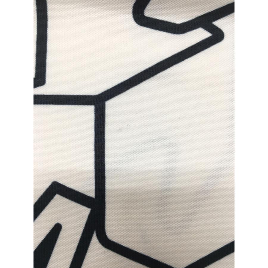 WAAC 中古 ワック メンズ 半袖ポロシャツ 3(L) 白 ホワイト 総柄