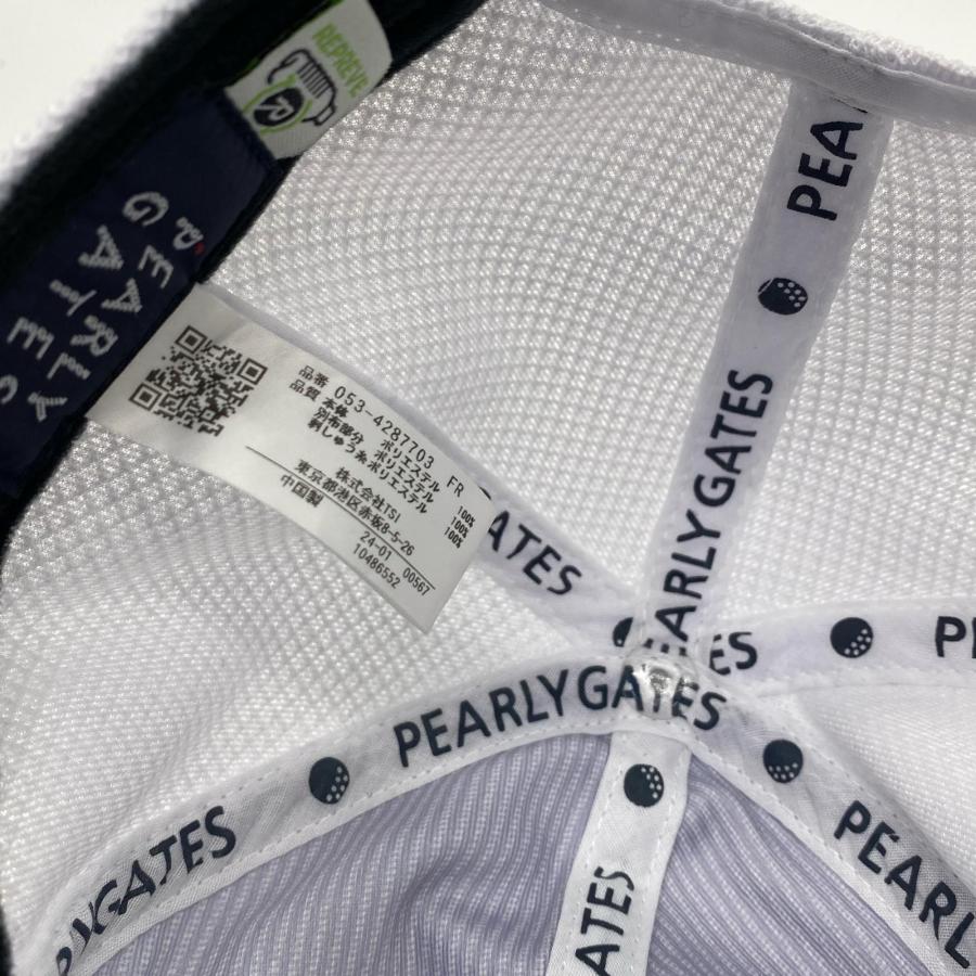 新品★57,200円 パーリーゲイツ メッシュセットアップ 白×グレー 0（S） PEARLY GATES（パーリーゲイツ） coco 中古 キャップ フリー グレー