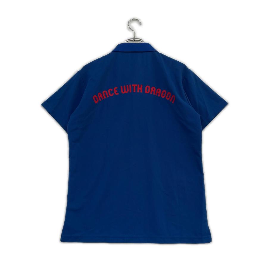 coco 中古 ダンスウィズドラゴン DANCE WITH DRAGON メンズ 半袖ポロシャツ 3(L) ブルー 青 刺しゅうロゴ 薄手 Dance With Dragon（ダンスウィズドラゴン） coco 中古 メンズ 半袖