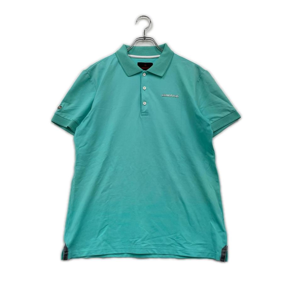 【美品/L】BRIEFING 半袖 ポロシャツ ゴルフ ストレッチミントグリーン BRIEFING（ブリーフィング） 中古 メンズ 半袖ポロシャツ L ミント
