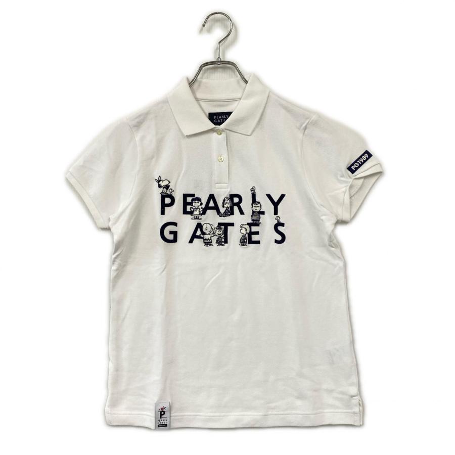 レア パーリーゲイツ×スヌーピー コラボ 半袖ポロシャツ レディース1 白 PEARLY GATES（パーリーゲイツ） 中古 レディース 半袖ポロシャツ 0(S