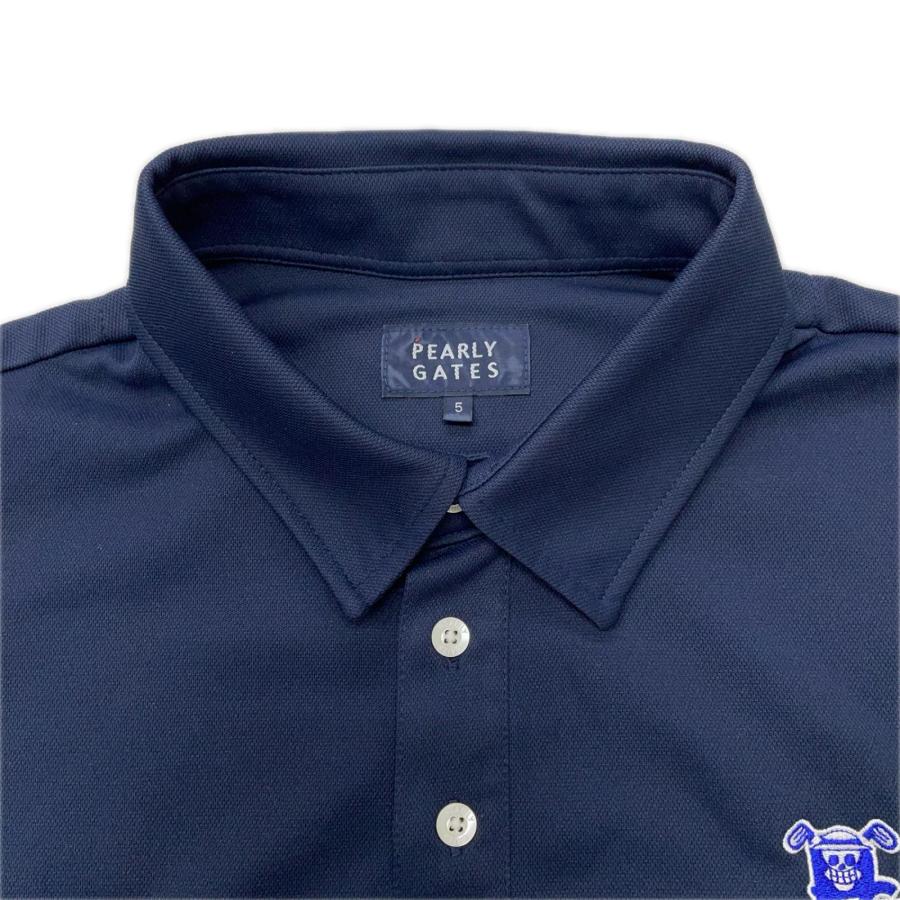 PEARLY GATES ポロシャツ　サイズ5　ゴルフ　ネイビー PEARLY GATES（パーリーゲイツ） coco 中古 メンズ 半袖ポロシャツ 5(L