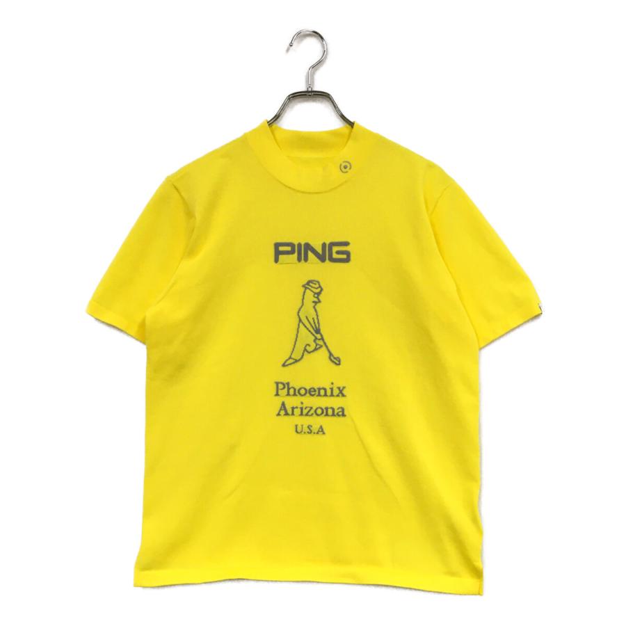 PING（ピン） 中古 メンズ ニット M 黄色 イエロー 半袖ニット モック