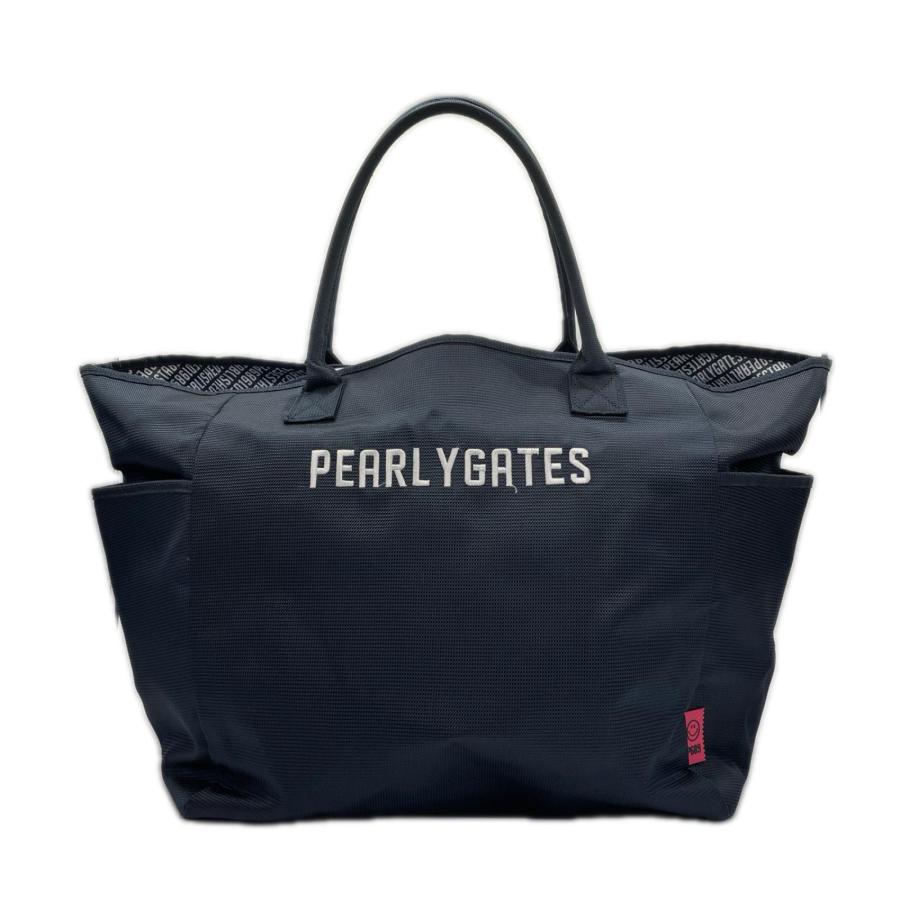 中古品PEARLY GATES ボストンバッグ ネイビー・ホワイト PEARLY GATES（パーリーゲイツ） 中古 トート型ボストンバッグ
