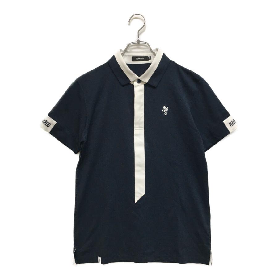 coco 中古 ハチヤーズ 8YARDS メンズ 半袖ポロシャツ M 紺 ネイビー