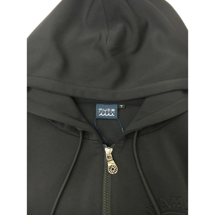 coco 未使用品【値下げ】ムータマリン muta MARINE メンズ 7(XL) 黒 ブラック エンボス パーカー ストレッチ ダブルジップ K7650_2