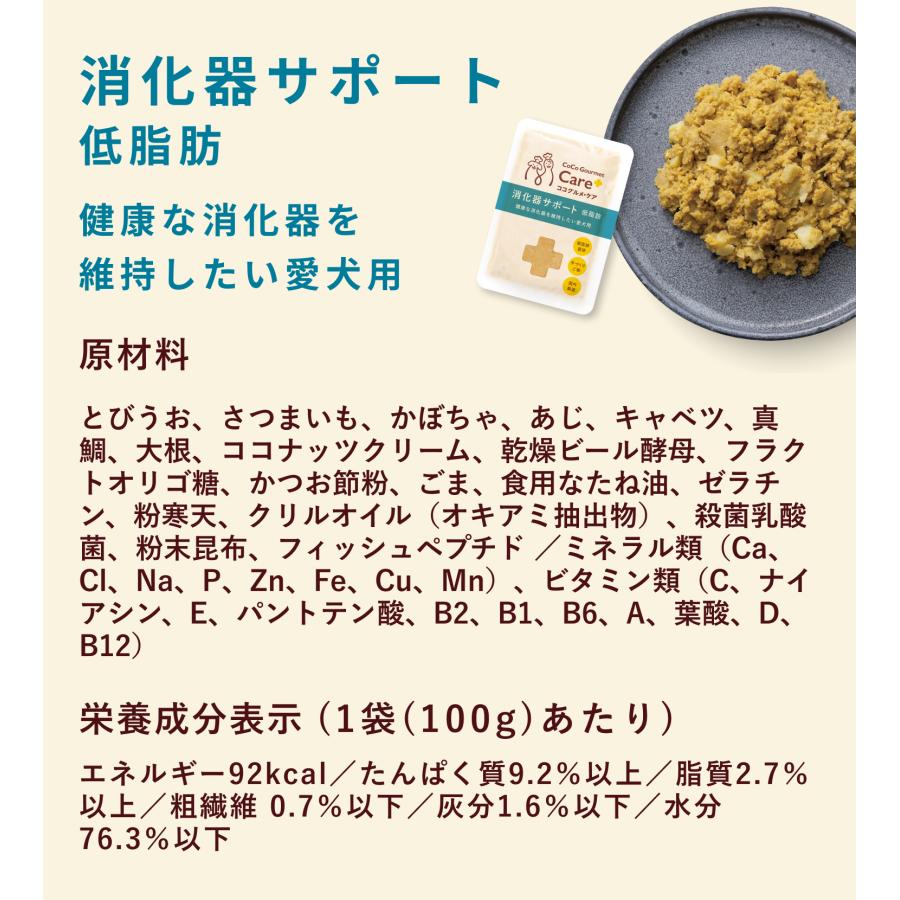 CoCo Gourmet 犬用療法食 複数パック Amazon.co.jp: ココグルメ・ケア(100g×12パック, 消化器サポート