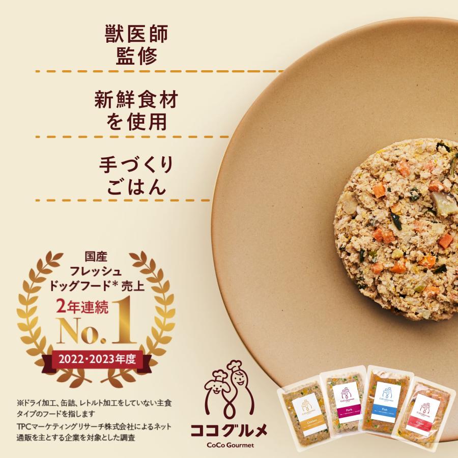 ココグルメ 1600g チキン100g 8 ポーク100g 8 ドッグフード 手作り ご飯 国産 グレインフリー 無添加 ウェットフード 送料無料 涙やけ レトルト 21 ココグルメ公式ストア 通販 Yahoo ショッピング