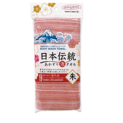 タツネ 日本伝統垢すり泡タオル 朱 RD レッド 浴用用品 バス用品 バスグッズ 体洗いタオル ボディタオル ボディウォ | 