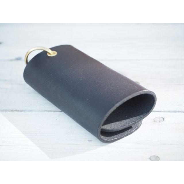 キーケース レディース メンズ 革 使うほどに味わい深まる 日本製オイルヌメ革 ブラック ちょっとしたプレゼントにお勧めです |  | 01