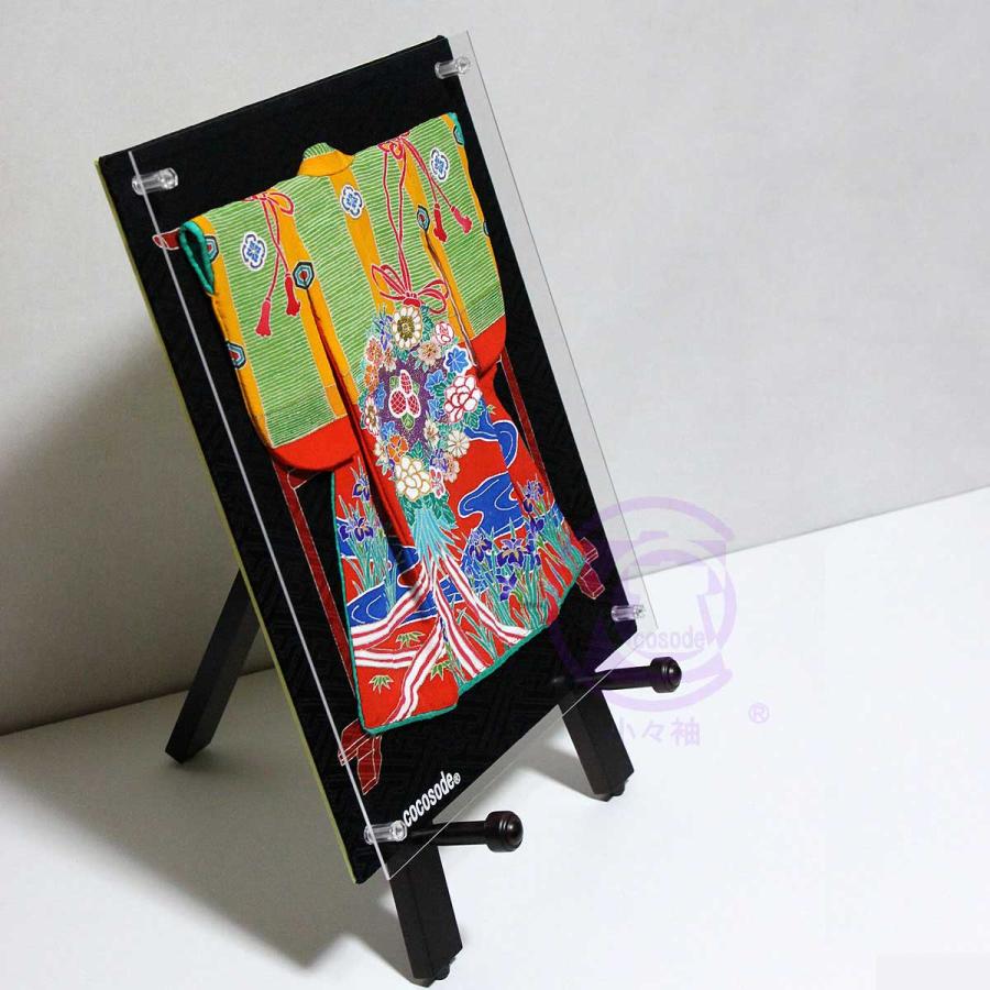 御簾に薬玉模様のミニチュア着物朱色 | cocosode | 01