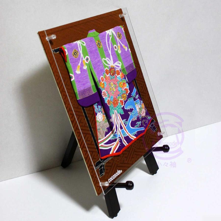 御簾に薬玉模様のミニチュア着物菫色 | cocosode | 01