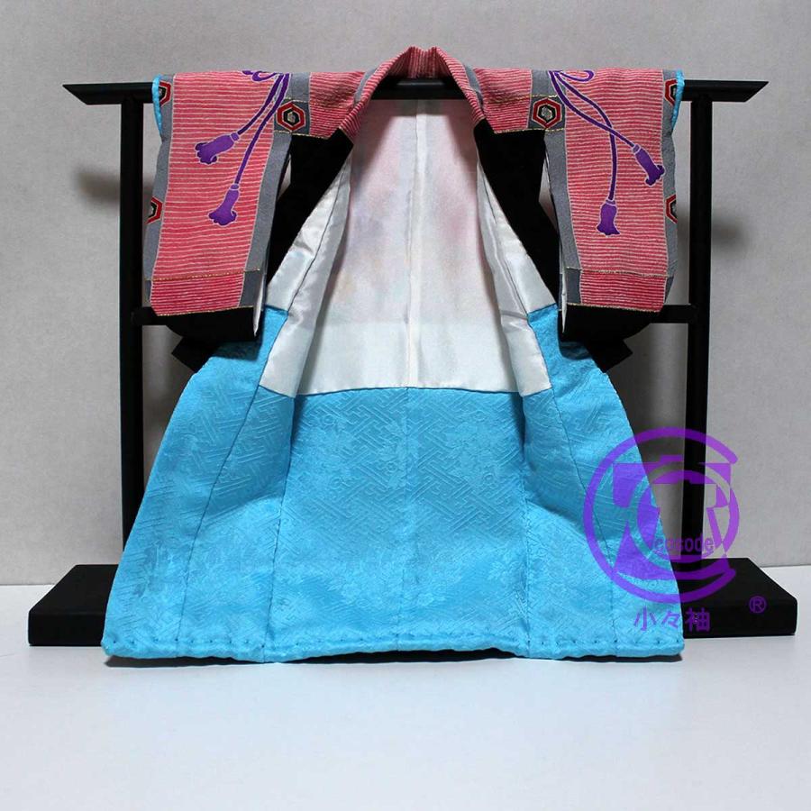 御簾に薬玉模様のミニチュア着物黒色 | cocosode | 03