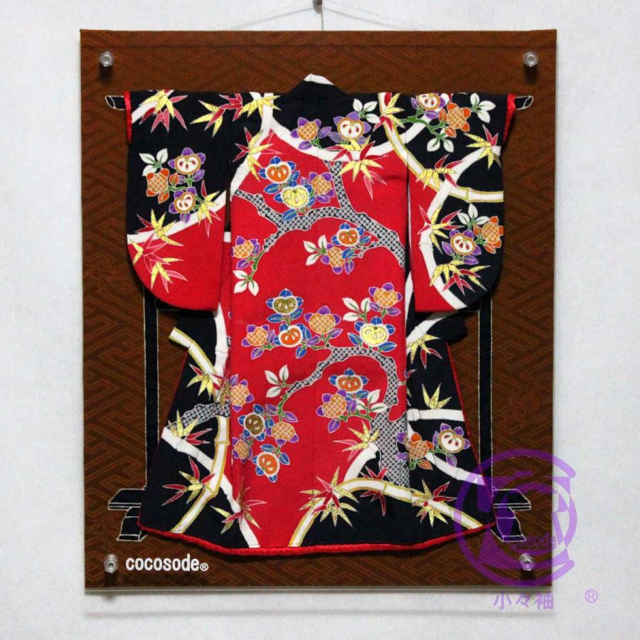 橘と竹模様のミニチュア着物（額装付き） | cocosode