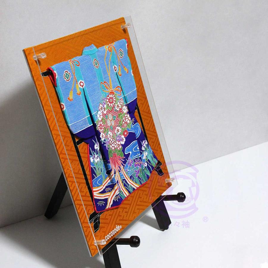 御簾に薬玉模様のミニチュア着物紺桔梗色 | cocosode | 01