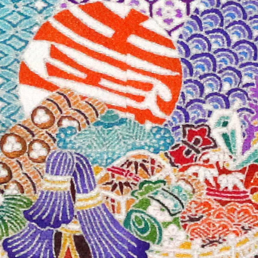 宝船と鶴亀模様のミニチュア着物（額装付き）赤地 | cocosode | 01