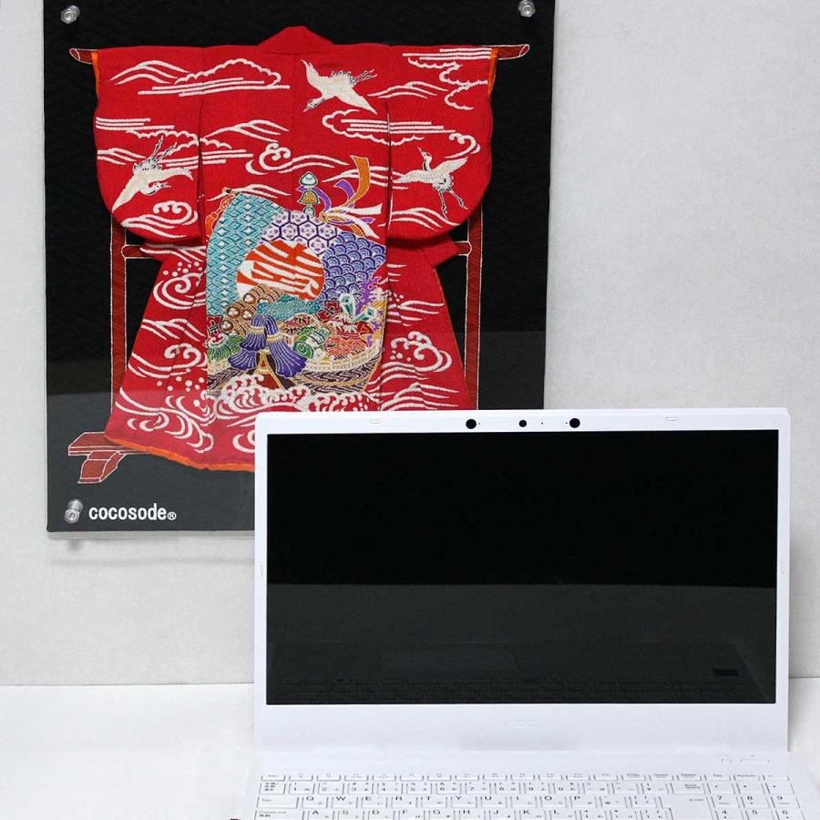 宝船と鶴亀模様のミニチュア着物（額装付き）赤地 | cocosode | 06