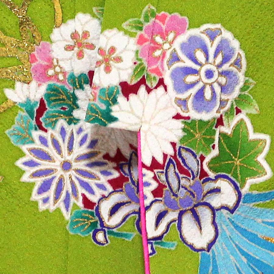 薬玉模様のミニチュア着物萌黄色 : 小々袖Yahoo!店 - 通販 - Yahoo