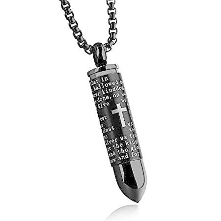 偉大な Changgaijewelry メンズ クロスペンダントネックレス メンズ ブラック ゴールド 英語 骨壺 主の祈り ステンレススチール 遺灰メモリア B0796wf44h Coco ストア 通販 Yahoo ショッピング 希少 Azerbaijanfoundation Az