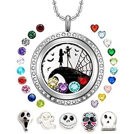 新入荷 30mm Azneck ジャックとサリー ペンダ フローティングチャーム キッズ ロケット ハロウィン ネックレス ナイトメアー ビフォア クリスマス ネックレス ペンダント Kgplast Com