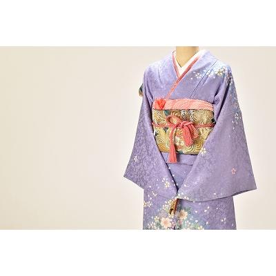 レンタル 振袖 パープル 薄紫白花 ピエールカルダン 成人式 正装