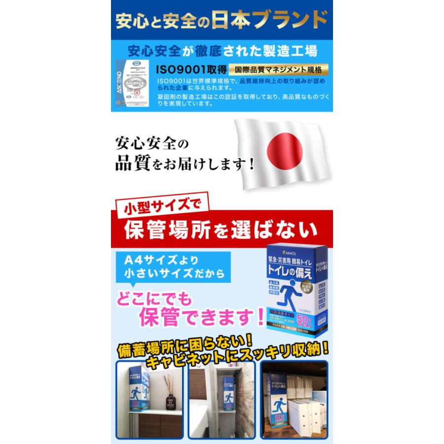 ヤフー1位 災害用トイレ 簡易トイレ 100回分 半永久保存 トイレ 凝固剤 防災トイレ 凝固剤 非常用トイレ 携帯トイレ 防災士監修 トイレの備え SAIMOL｜coco-yasashisaya｜08