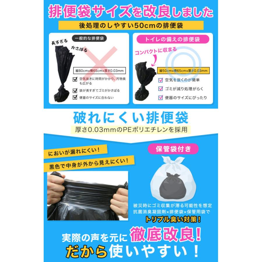 ヤフー1位 災害用トイレ 簡易トイレ 100回分 半永久保存 トイレ 凝固剤 防災トイレ 凝固剤 非常用トイレ 携帯トイレ 防災士監修 トイレの備え SAIMOL｜coco-yasashisaya｜12