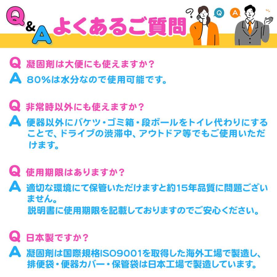災害用トイレ 簡易トイレ 80回分 15年保存 トイレ 凝固剤 防災トイレ凝固剤 非常用トイレ 携帯トイレ 防災士監修 トイレの備え SAIMOL |  | 15