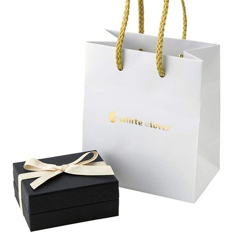 ホワイトクローバー ペアネックレス サージカルステンレス316L ダイヤモンド シェル プレート シルバー&シルバー 4SUP064SV& ホワイトクローバー ペアネックレス サージカルステンレス316L ダイヤモンド シェル プレート シルバー&シルバー 4SUP064SV&