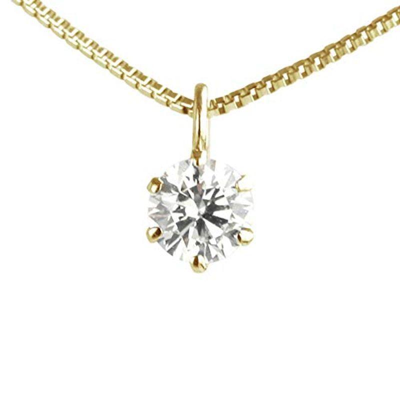 DIAMOND WORLD レディース ジュエリー K18 ダイヤモンドペンダントネックレス 0.15ct D?Gカラー SI2クラス G