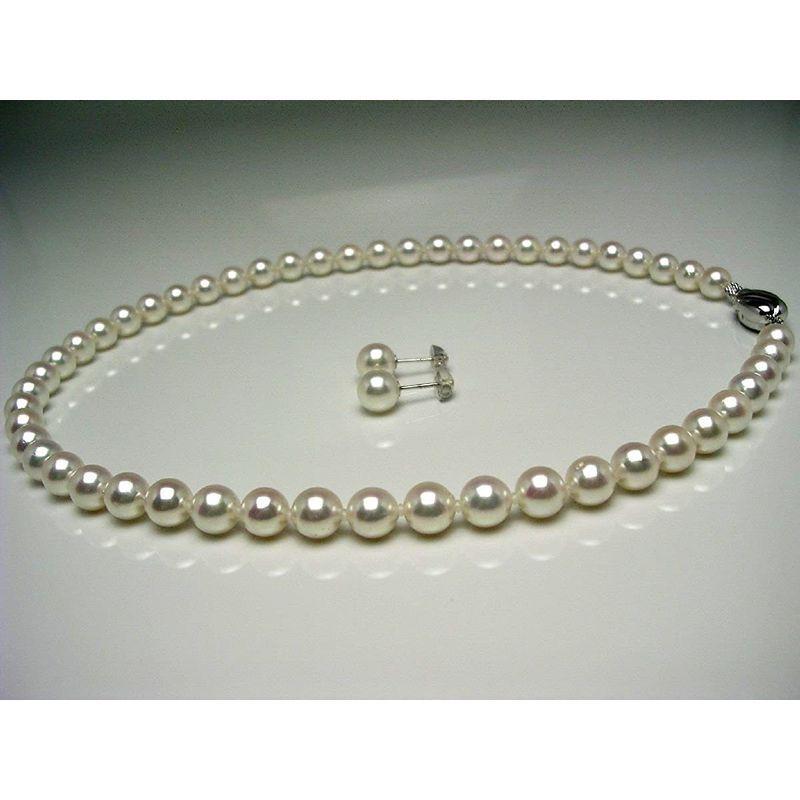 Isowa Pearl（伊勢志摩の真珠専門店 イソワパール） アコヤ真珠 ネックレス ピアス セット 7-7.5mm ホワイトピンク シルバ レディースアクセサリー