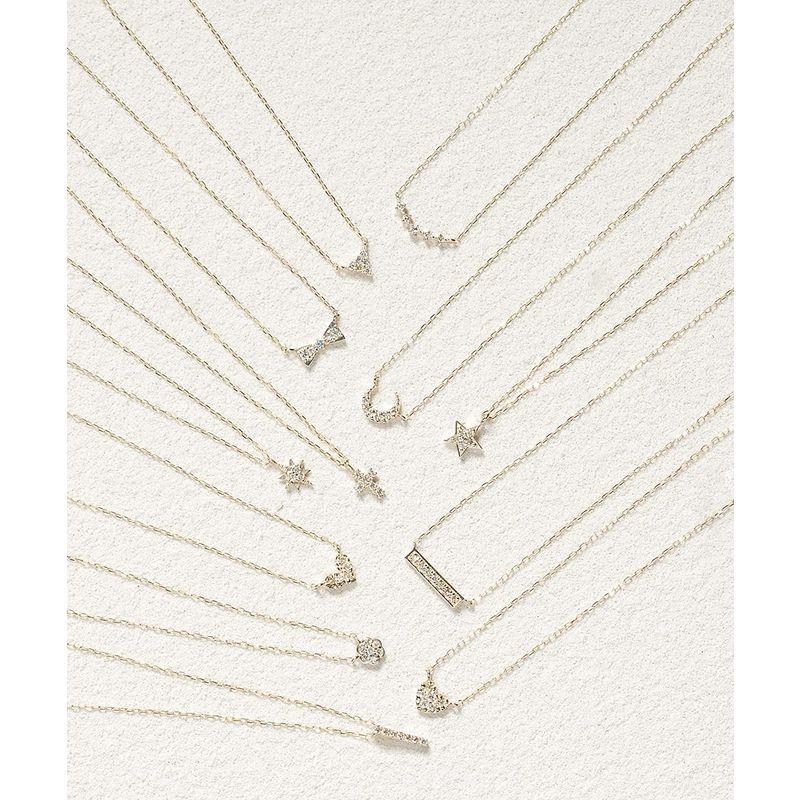 L&Co (エルアンドコー) ペーパーバッグ&ペーパーボックス付 K10 横並び ダイヤモンド ペンダント ネックレス 66-7605 エルアンドコー ペーパーバッグ&ペーパーボックス付 K10 横並び ダイヤモンド ペンダント ネックレス