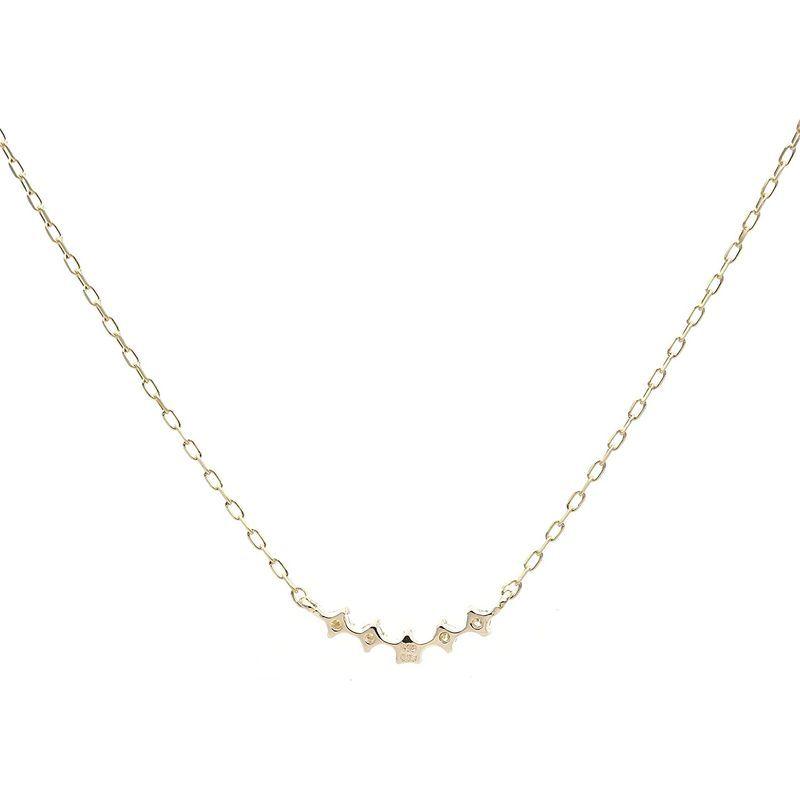 L&Co (エルアンドコー) ペーパーバッグ&ペーパーボックス付 K10 横並び ダイヤモンド ペンダント ネックレス 66-7605 エルアンドコー ペーパーバッグ&ペーパーボックス付 K10 横並び ダイヤモンド ペンダント ネックレス