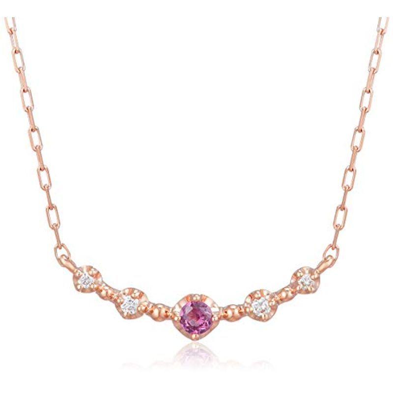 ヨンドシー 4℃ 1月誕生石K10ピンクゴールド ネックレス 11181-612-3101-00-00