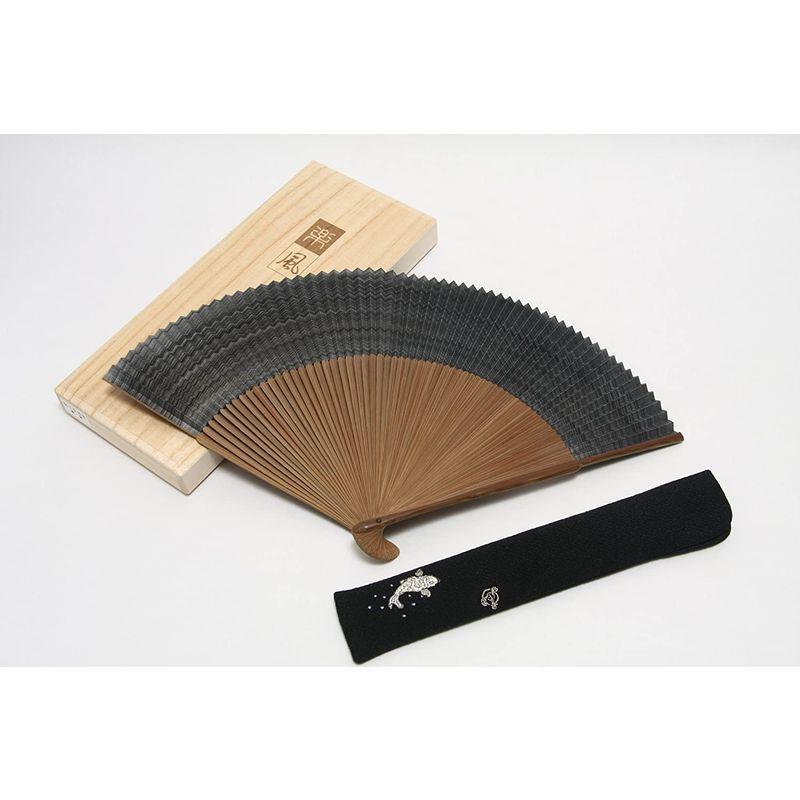 ハセガワ 京扇子 霞柄 銀 60本骨 京都職人 手作り 扇子 蜻蛉 刺繍 扇子袋付き 桐粧箱入り 京扇子 霞柄 60本骨 京都職人 手作り 扇子 蜻蛉 刺繍 扇子袋付き 桐粧箱入り