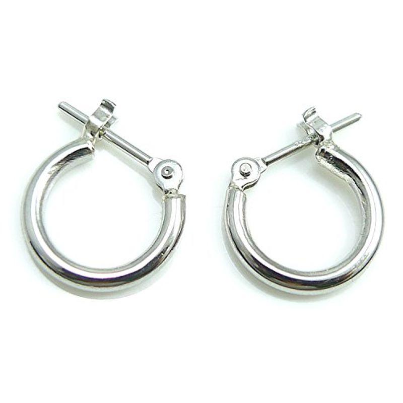 組み合わせ自由自在 プラチナ Pt900 フープピアス 1.5mm x10mm 両耳分