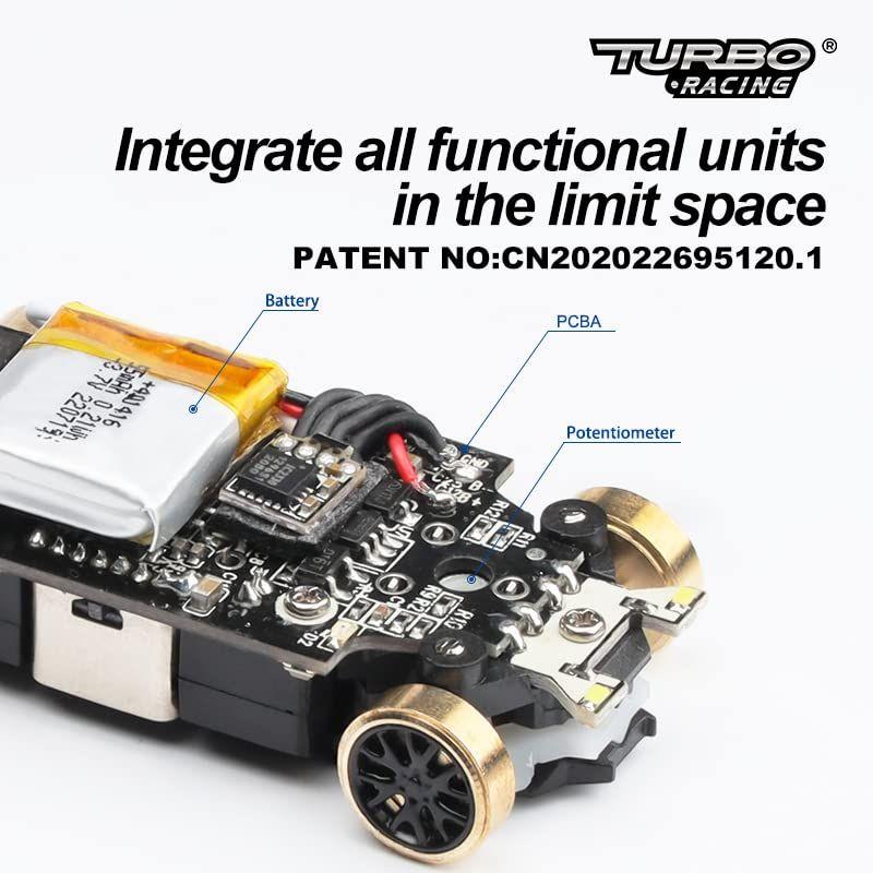 Turbo Racing C64 1:76ドリフトカー ターボレーシング 1/76ミニRCカー 30分連続稼働 ドリフト走行 2.4GHz技