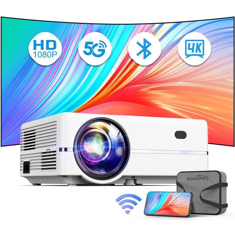 プロジェクター 小型2022新モデルROVOMKO 13000lm 5G&2.4Gwifi リアル