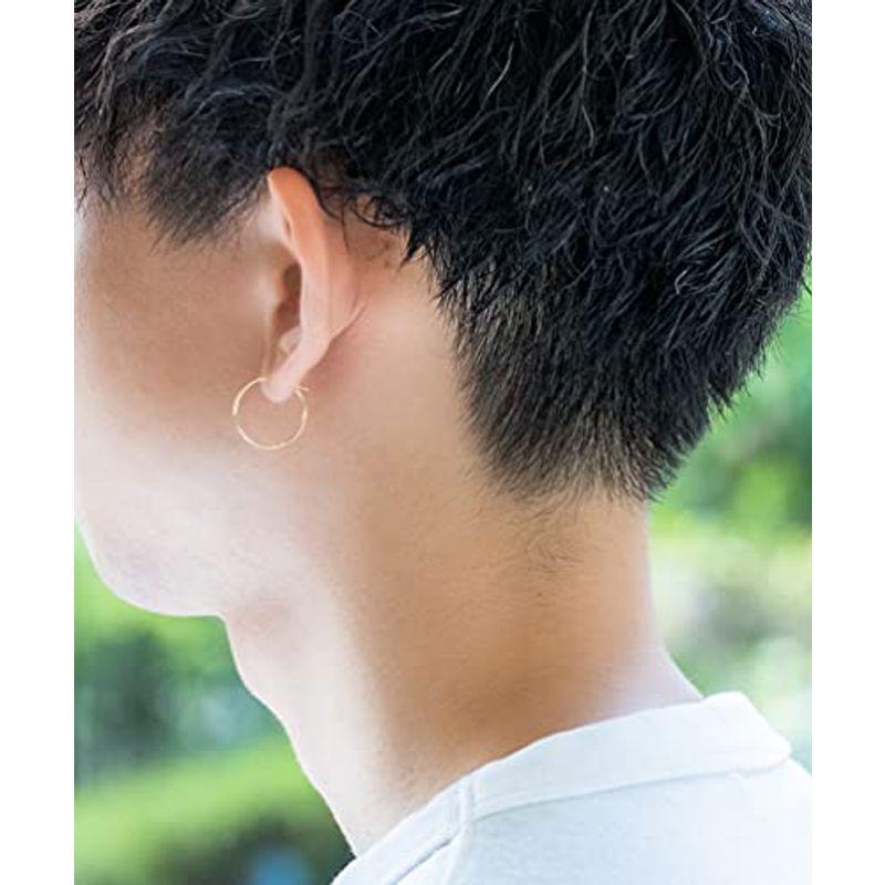 L&Co (エルアンドコー) ペーパーボックス付ユニセックス K18 イエローゴールド 18金 地金 フープ ピアス 1mm幅 1mm×直径 エルアンドコー ペーパーボックス付ユニセックス K18 イエローゴールド 18金 地金 フープ ピアス 1mm幅 1mm×直径
