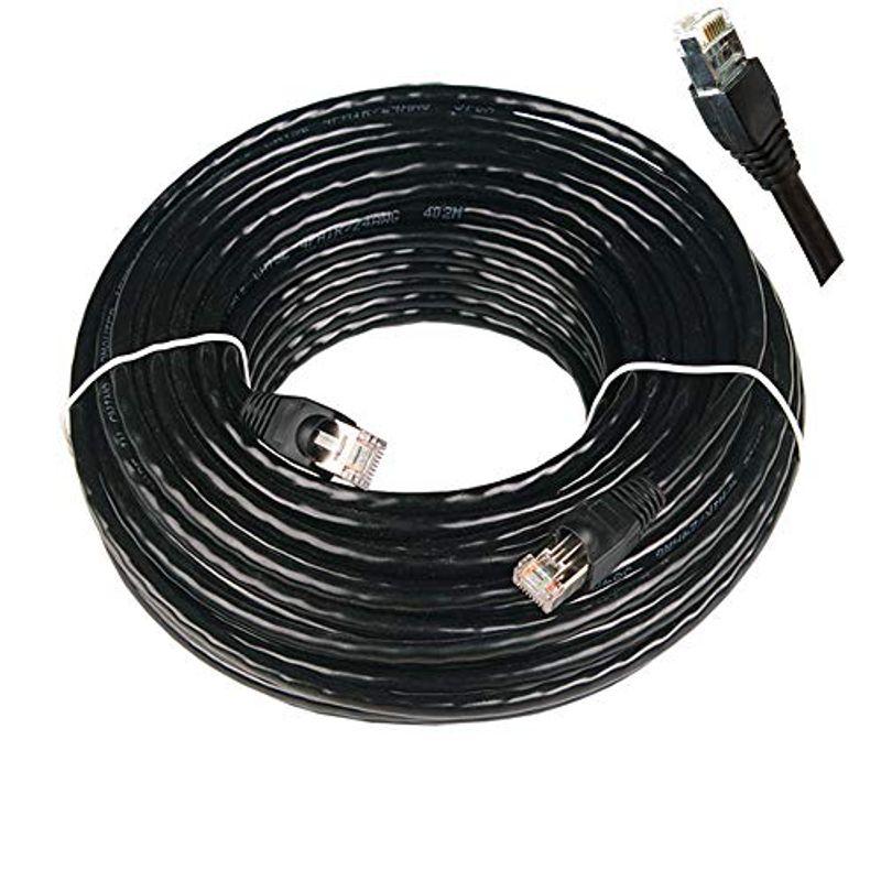 NIMARUNI CAT5e 屋外仕様 2重被覆 LANケーブル 屋外用 コネクタ付 インターネットケーブル 難燃性 耐候性 ブラック (1 CAT5e 屋外仕様 2重被覆 LANケーブル 屋外用 コネクタ付 インターネットケーブル 難燃性 耐候性 ブラック