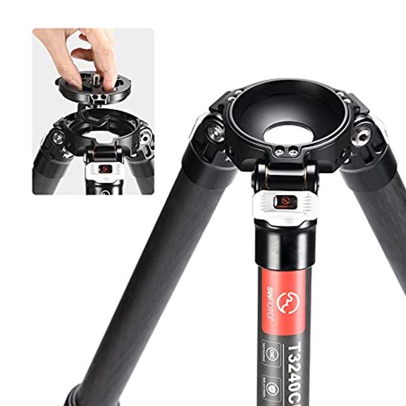 SWFOTO T3240CM 三脚 カメラ カーボンビデオカメラ三脚4段 耐荷重25kg T3240CM 三脚 カメラ カーボンビデオカメラ三脚4段 耐荷重25kg