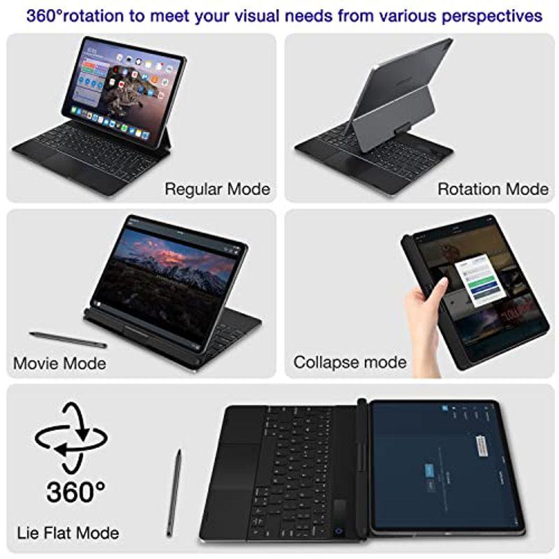 doqo Touch 2022 iPad Air 5th Gen ケース キーボード付き iPad Air 第4世代 11インチ 2020、 iPad Air Touch 5th Gen ケース キーボード付き 第4世代 11インチ