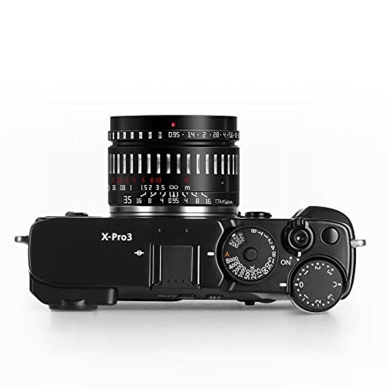 TTArtisan 35mm F0.95 C Xマウント 富士フイルムX レンズ ブラック×シルバー 銘匠光学 35mm F0 Xマウント 富士フイルムX レンズ ブラック×シルバー 銘匠光学