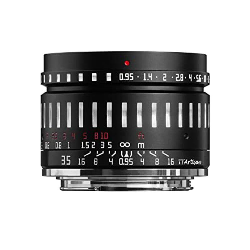 TTArtisan 35mm F0.95 C Xマウント 富士フイルムX レンズ ブラック×シルバー 銘匠光学 35mm F0 Xマウント 富士フイルムX レンズ ブラック×シルバー 銘匠光学
