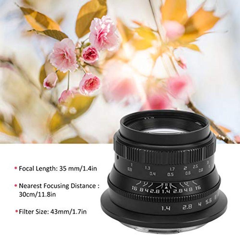 VEGBY1 35mm F1.4 RFマウントフルフレーム広角カメラレンズ-固定焦点手動レンズ-風景、ポートレート、食品、ドキュメンタリー用 35mm F1 RFマウントフルフレーム広角カメラレンズ 固定焦点手動レンズ 風景 ポートレート 食品 ドキュメンタリー用